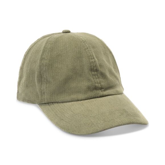 JENNI Women S Chambray Cotton Corduroy Adjustable Baseball Cap Hat Olive Green S - Picture 1 of 4